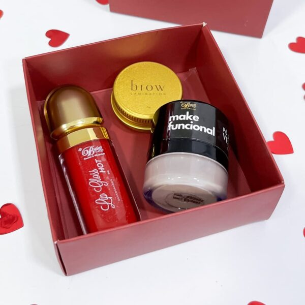 Kit Maquiagem (Pó Solto + Brow + Gloss Hot)